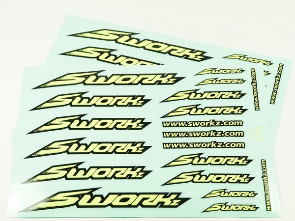 SWORKz Speed Aufkleber (PushBar) Gelb (2)
